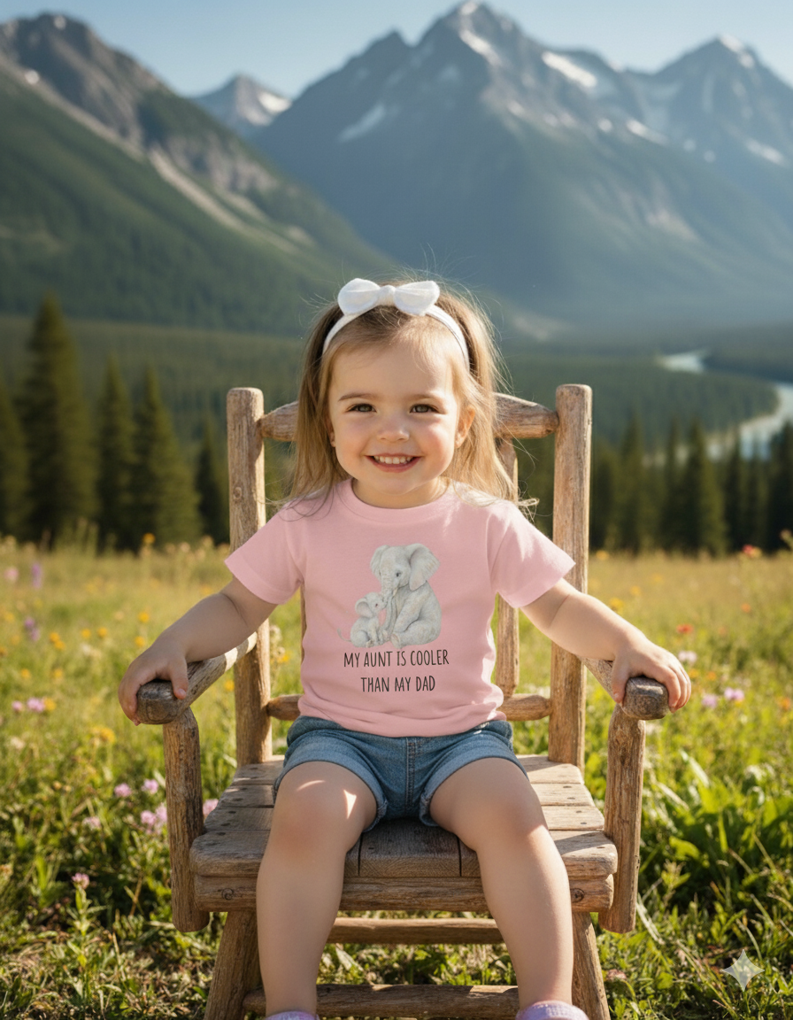 My Aunt Is Cooler Than My Dad Baby T-Shirt – Funny Infant Tee Gift from Aunt
