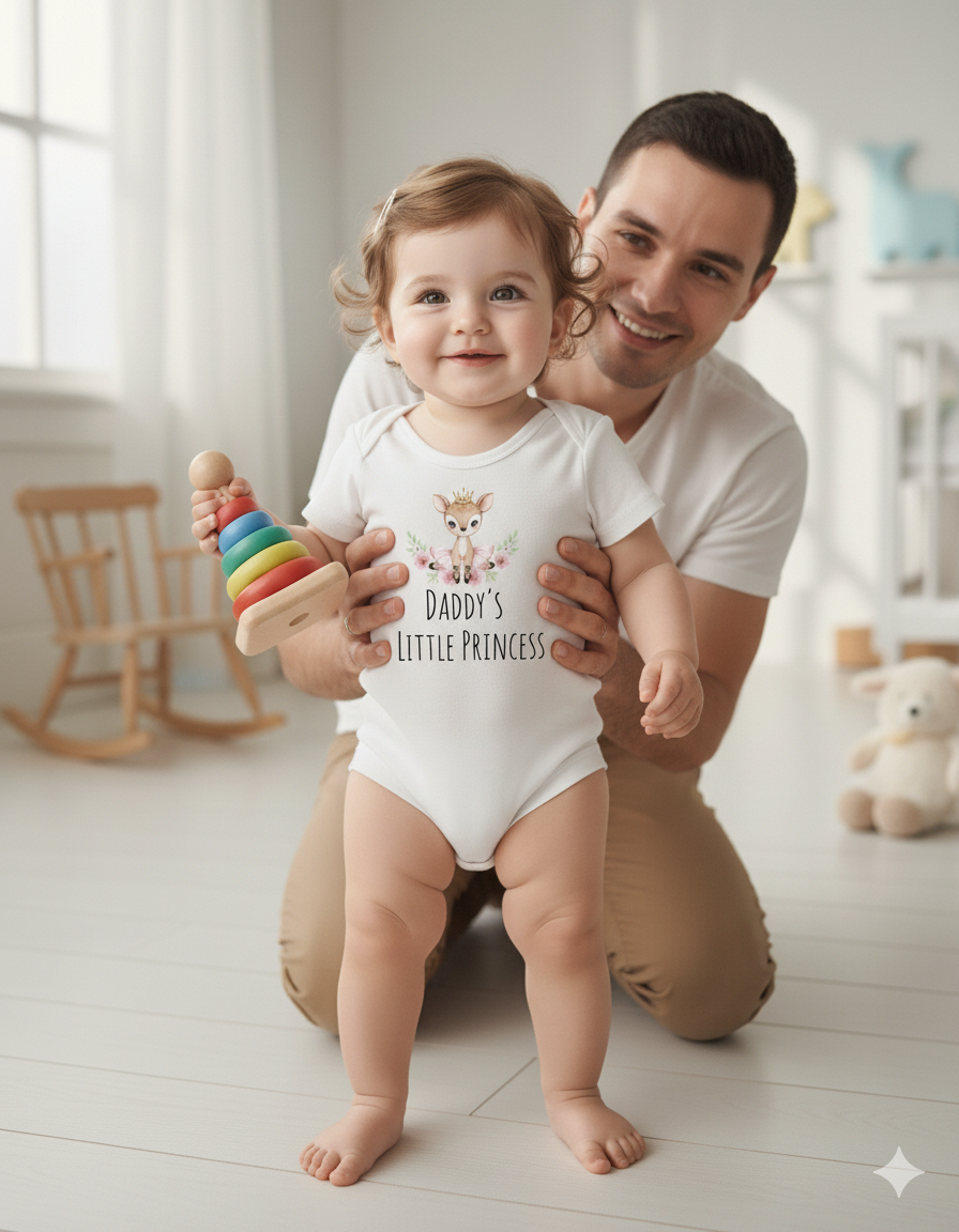 Daddy's Little Princess Baby short sleeve one piece baby shower gift