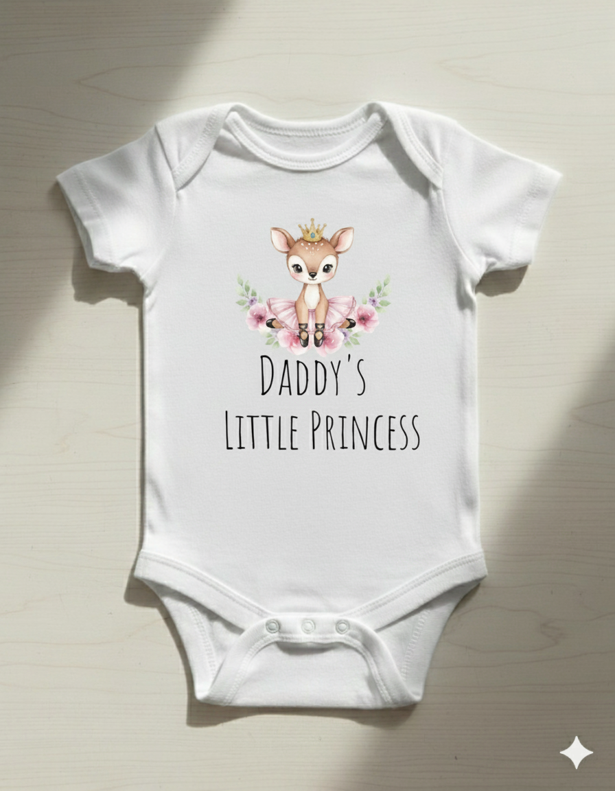 Daddy's Little Princess Baby short sleeve one piece baby shower gift