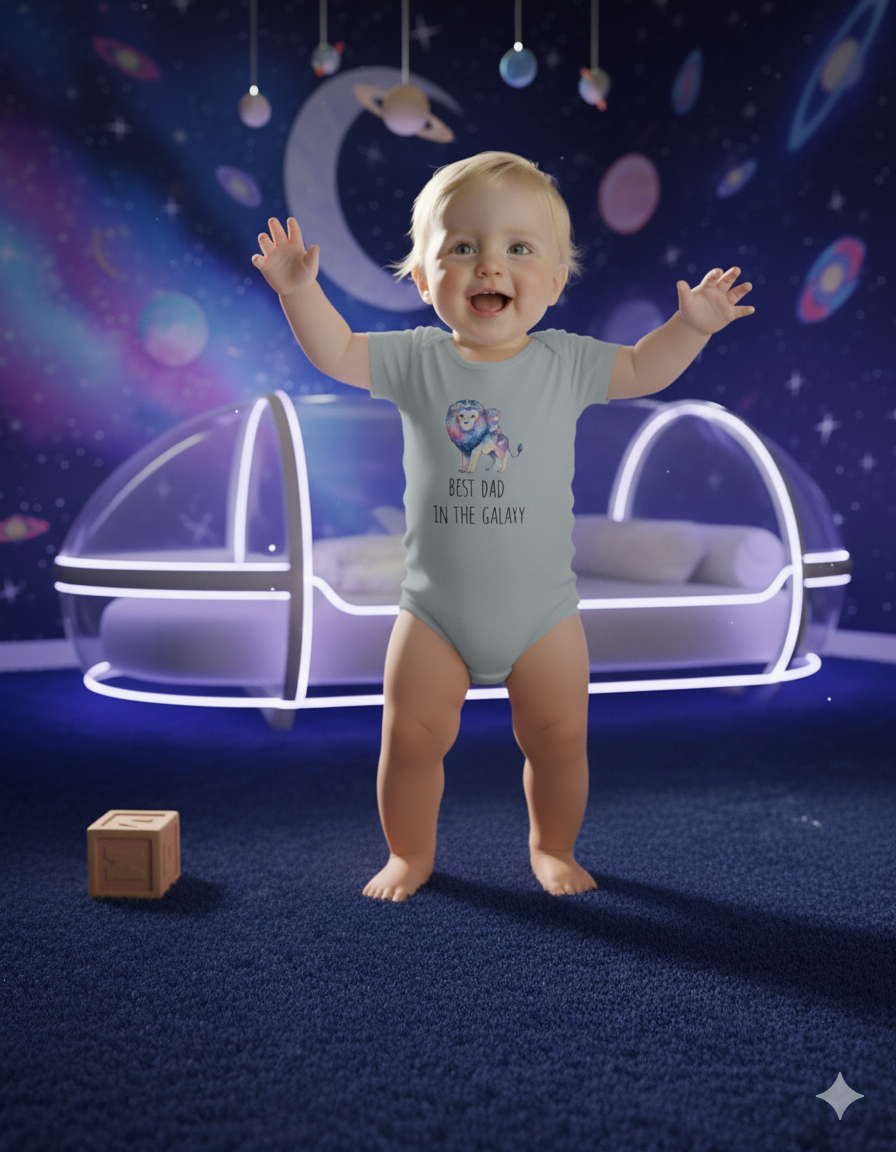 best dad in the  galaxy Baby short sleeve one piece