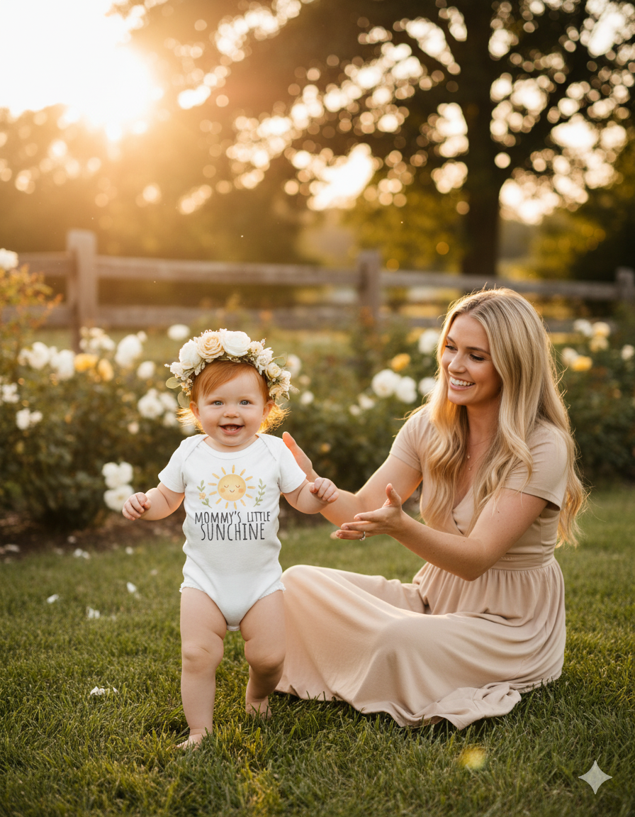 Mommy’s Little Sunshine Onesie – Cute Baby Shower Gift,pregnancy reveal, Birth Announcement Outfit