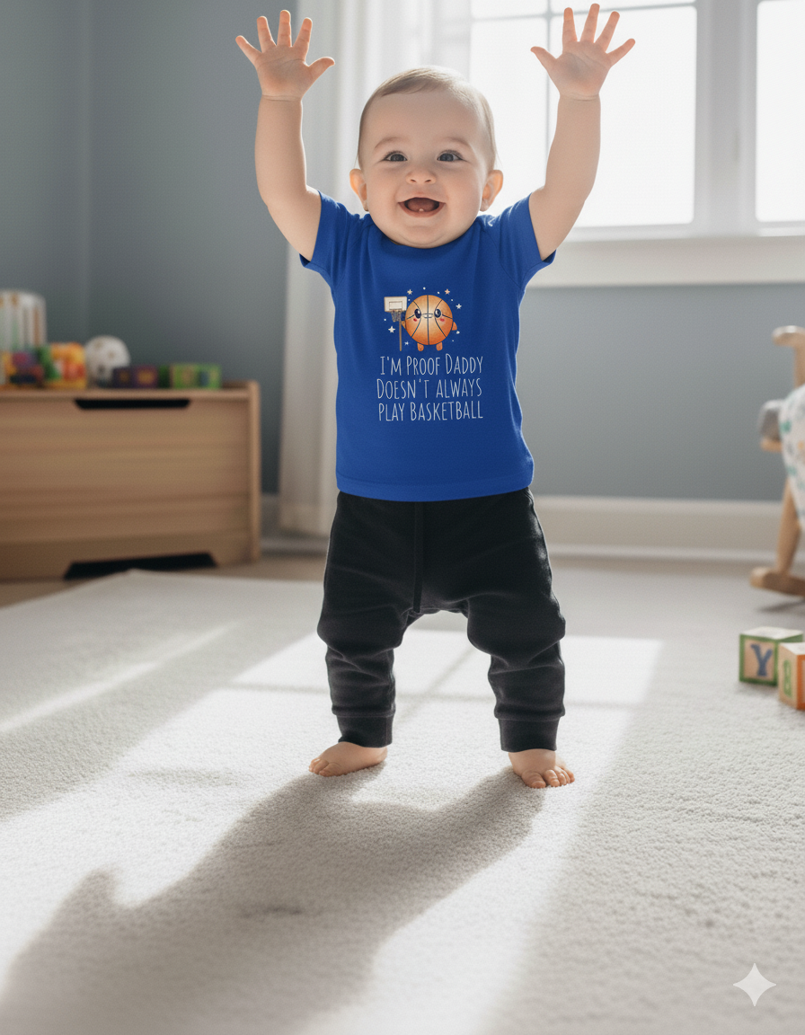 I’m Proof Daddy Doesn’t Always Play Rugby t-shirt  Baby Shower Gift from Dad