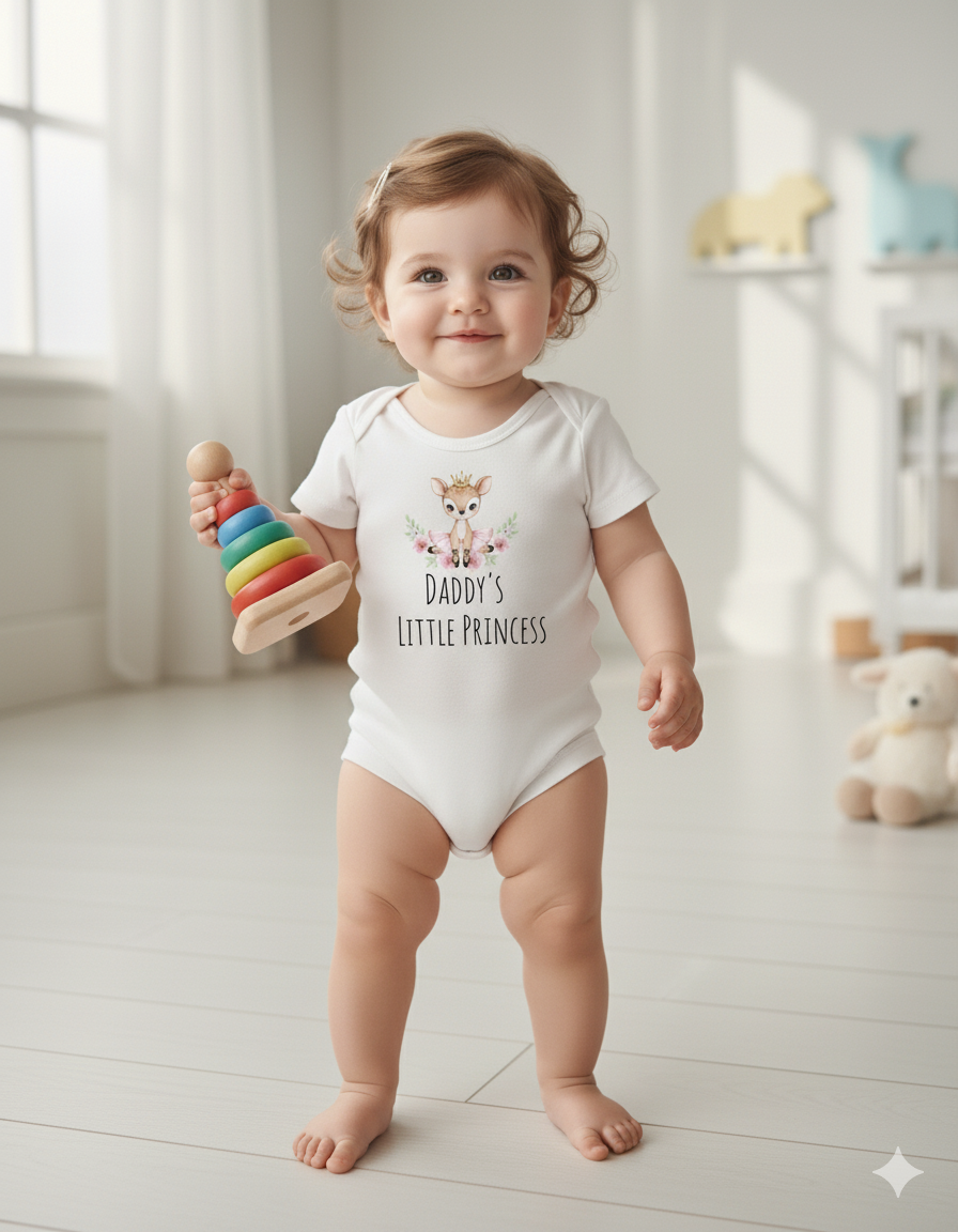 Daddy's Little Princess Baby short sleeve one piece baby shower gift