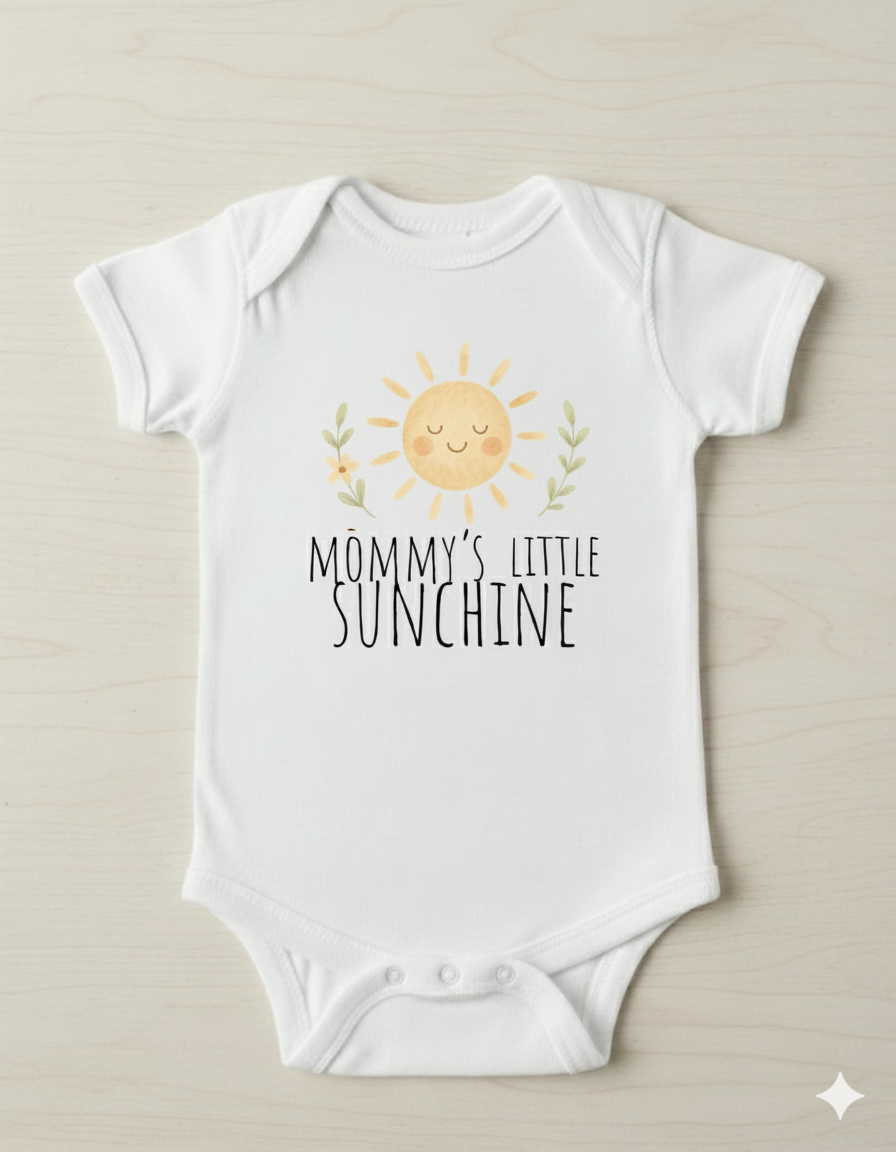 Mommy’s Little Sunshine Onesie – Cute Baby Shower Gift,pregnancy reveal, Birth Announcement Outfit