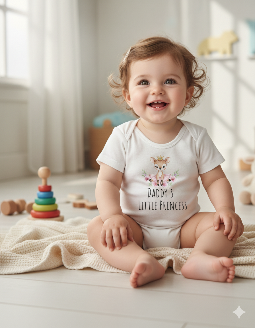 Daddy's Little Princess Baby short sleeve one piece baby shower gift