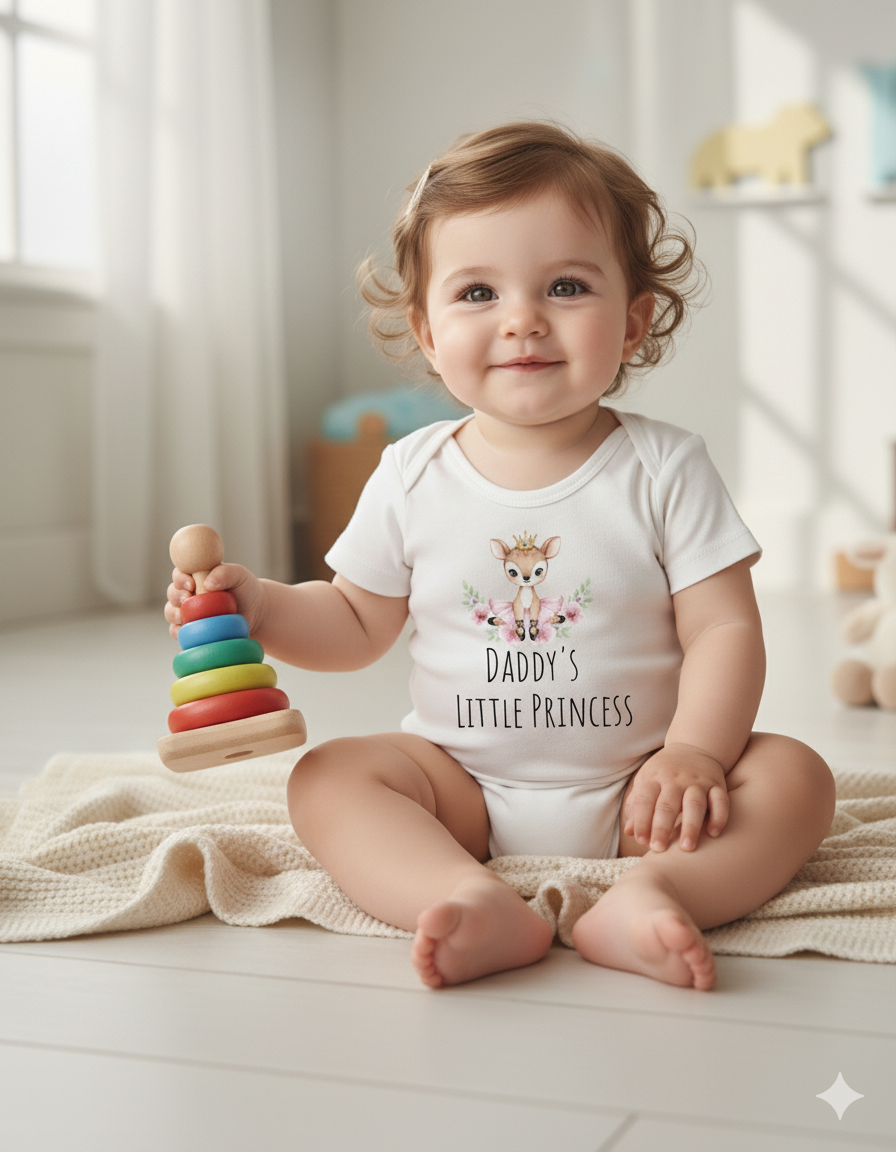 Daddy's Little Princess Baby short sleeve one piece baby shower gift