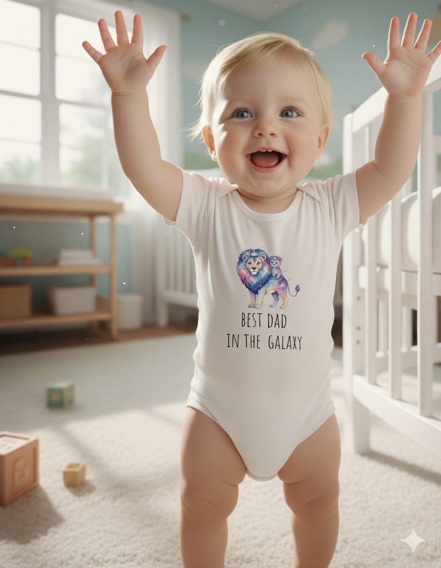 best dad in the  galaxy Baby short sleeve one piece