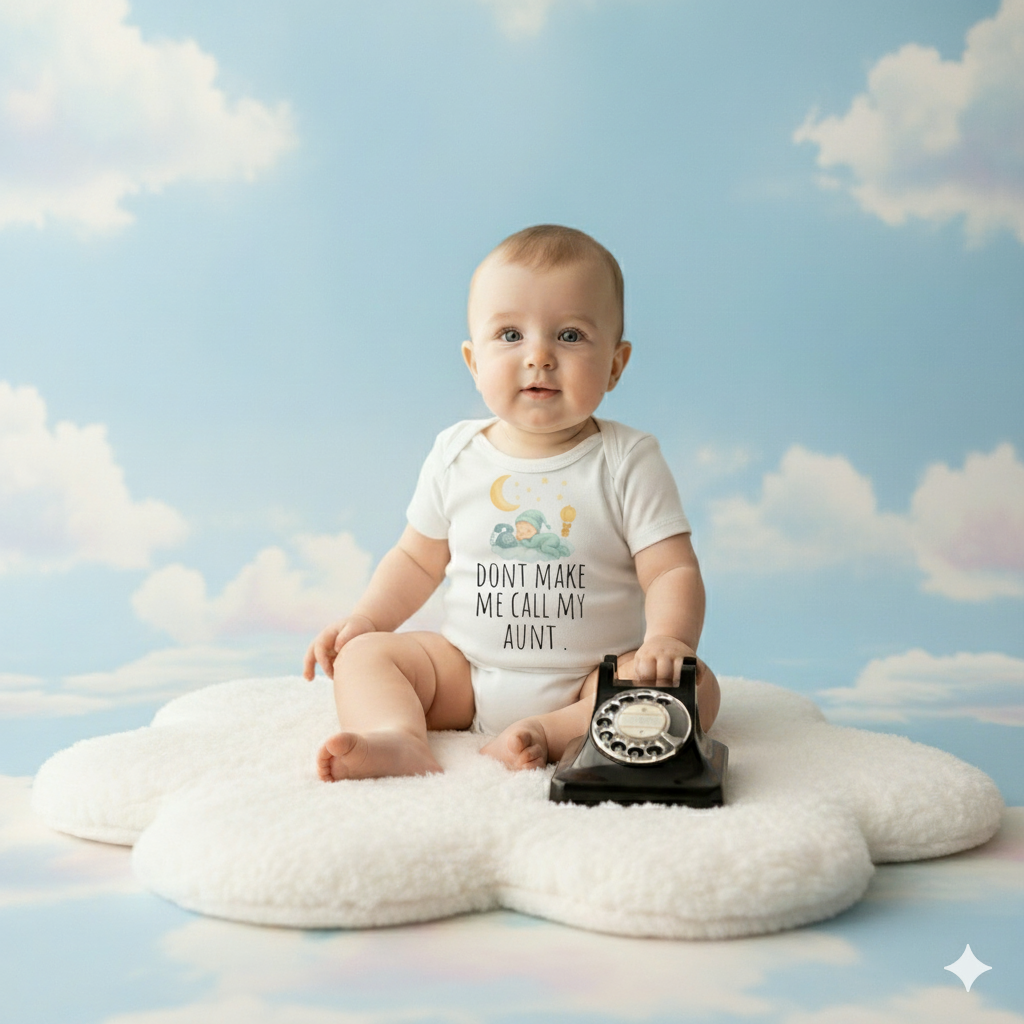 Don't Make Me Call My Aunt" Organic Cotton Funny Baby Onesie | Aunt Baby Shower Gift | Cute Newborn Bodysuit