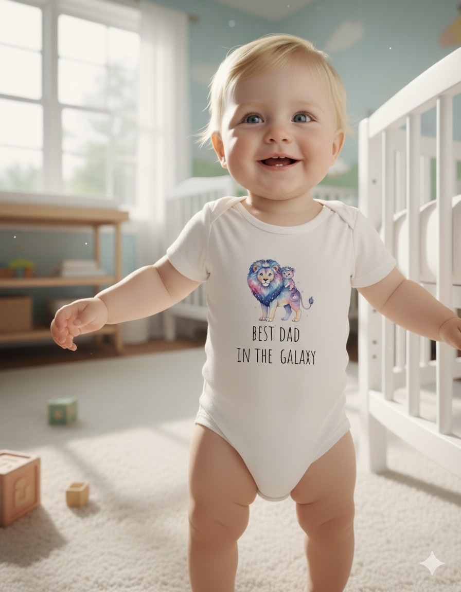 best dad in the  galaxy Baby short sleeve one piece