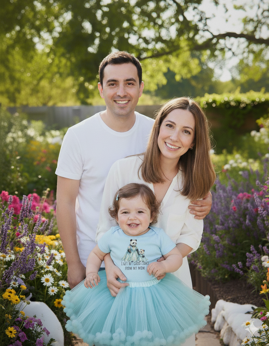 I Get My Good Looks From My Mom – Funny Baby T-Shirt gift for son daughter,Baby Shower Gift