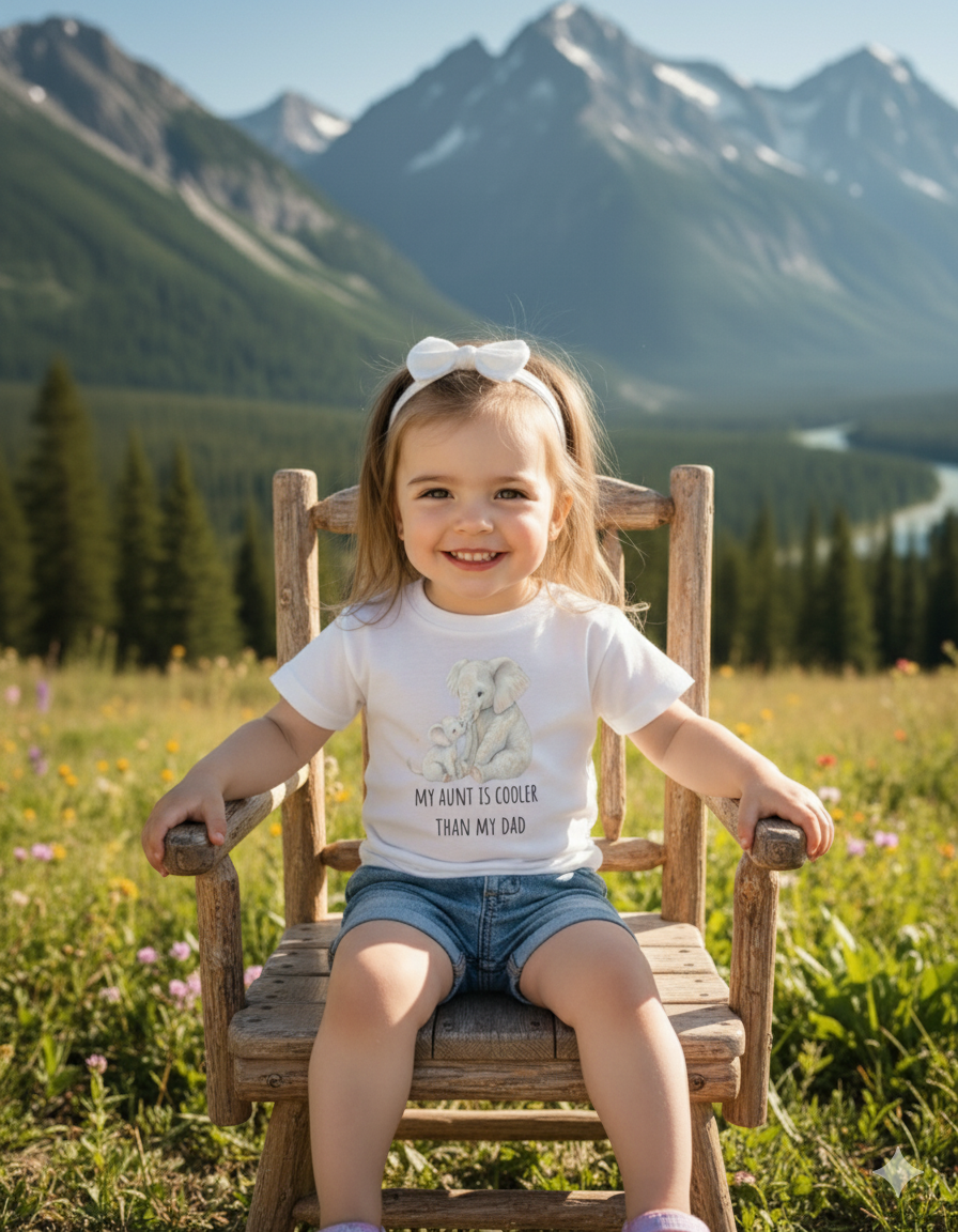 My Aunt Is Cooler Than My Dad Baby T-Shirt – Funny Infant Tee Gift from Aunt