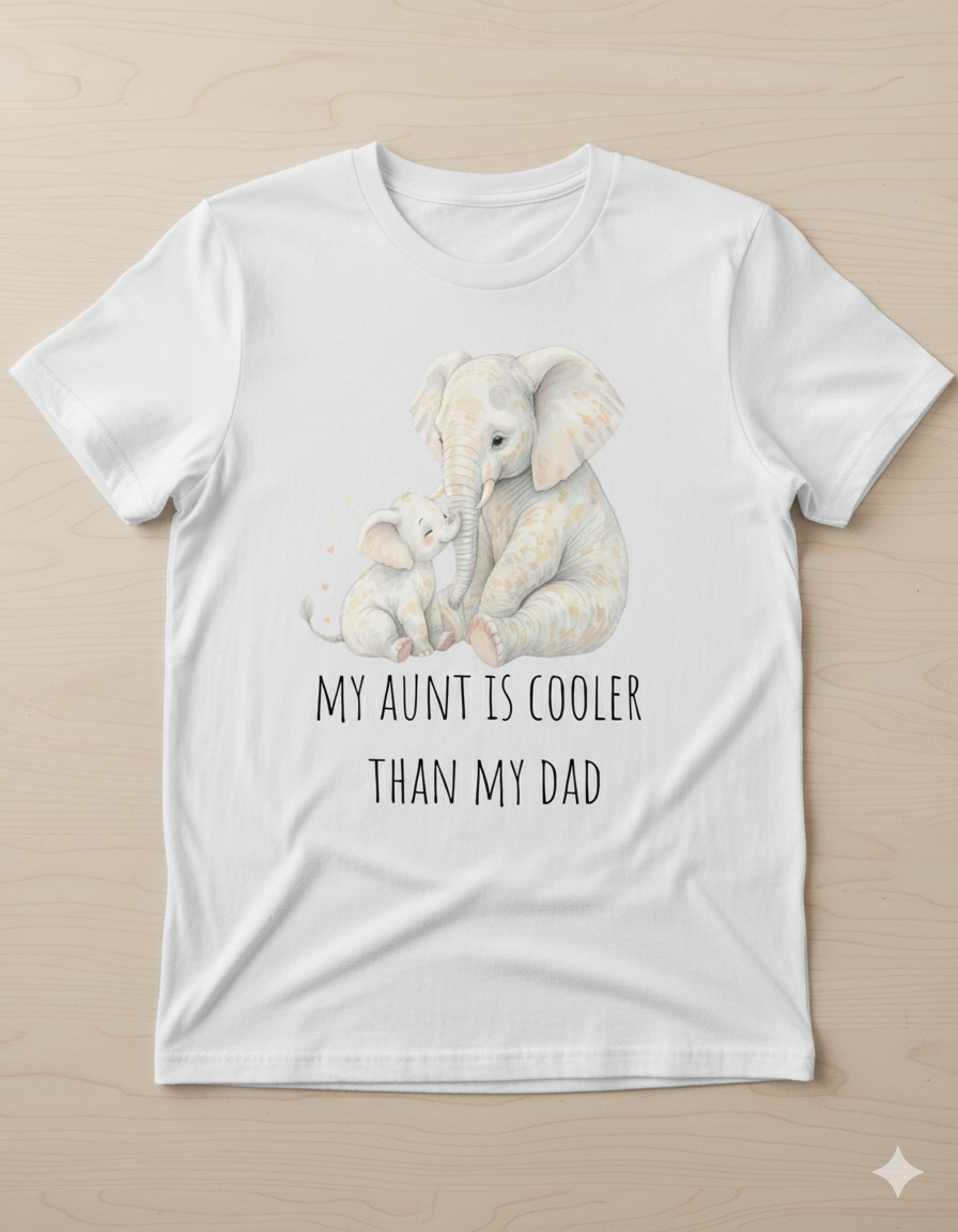 My Aunt Is Cooler Than My Dad Baby T-Shirt – Funny Infant Tee Gift from Aunt